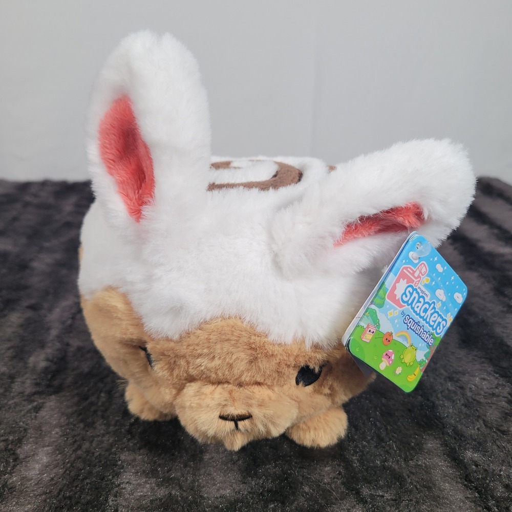 Squishable Snackers Cinnamon Bunny Plush Project Open Squish Mary W. Brown White